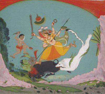 The Great Goddess Durga Slaying the Buffalo Demon (Mahishasuramardini) by Unbekannt Unbekannt